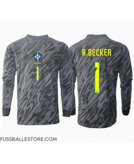 Günstige Brasilien Alisson Becker #1 Torwart Auswärtstrikot Copa America 2024 Langarm